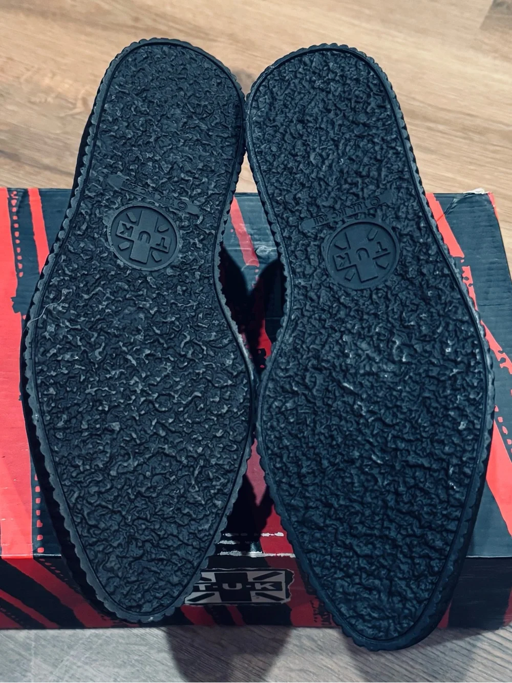 T.U.K black suede